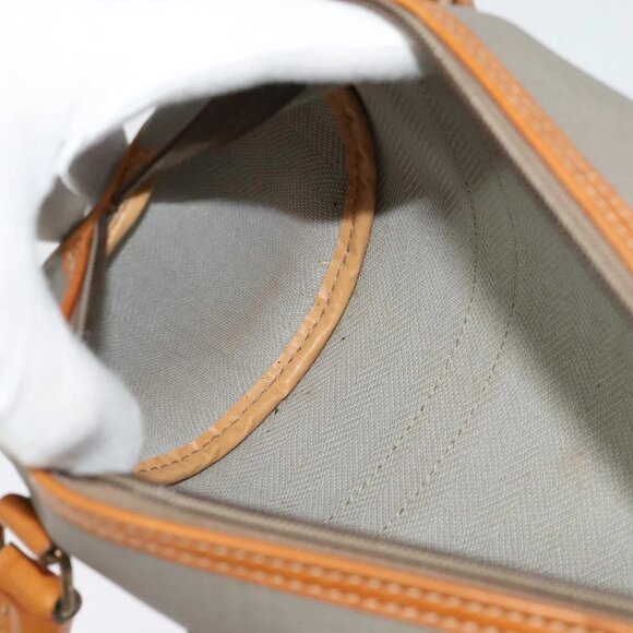 Christian Dior Hand Bag Leather PVC Gray Gold Auth - Picture 14 of 16